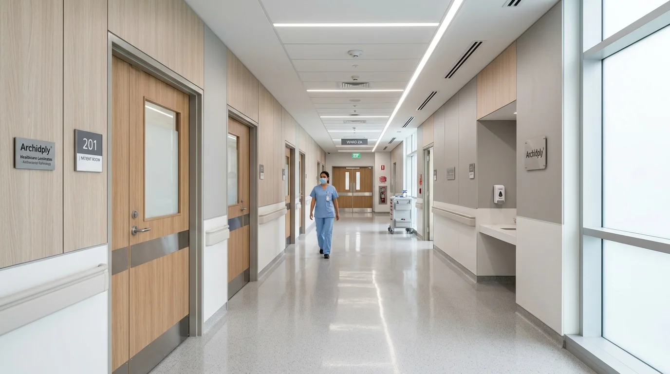 Modern Hospital Interior Corridor